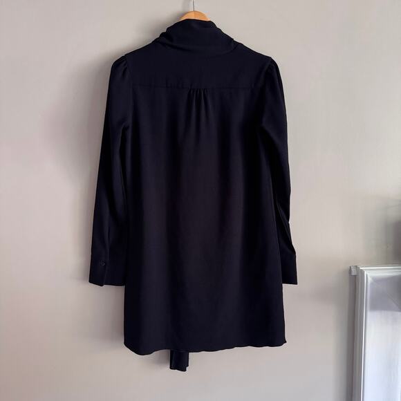 See By Chloe Neck Tie Bow Black Long Sleeve Mini Dress Size 38 US 6 - Picture 6 of 6